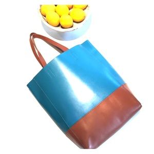 Joe Fresh leather tote bag